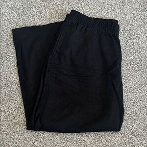 Old Navy Women's Black linen blend Wide Leg Pants